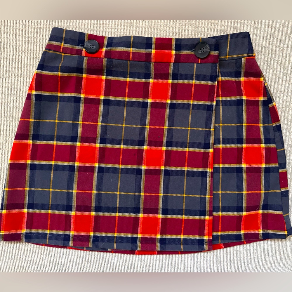 Plaid Button-Detail Women's Mini Skirt | School Girl
